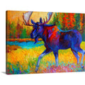 CANVAS ON DEMAND Majestic Moose Canvas Wall Art Print by Marion Rose, Home Decor, Wildlife Artwork, 40  x30in