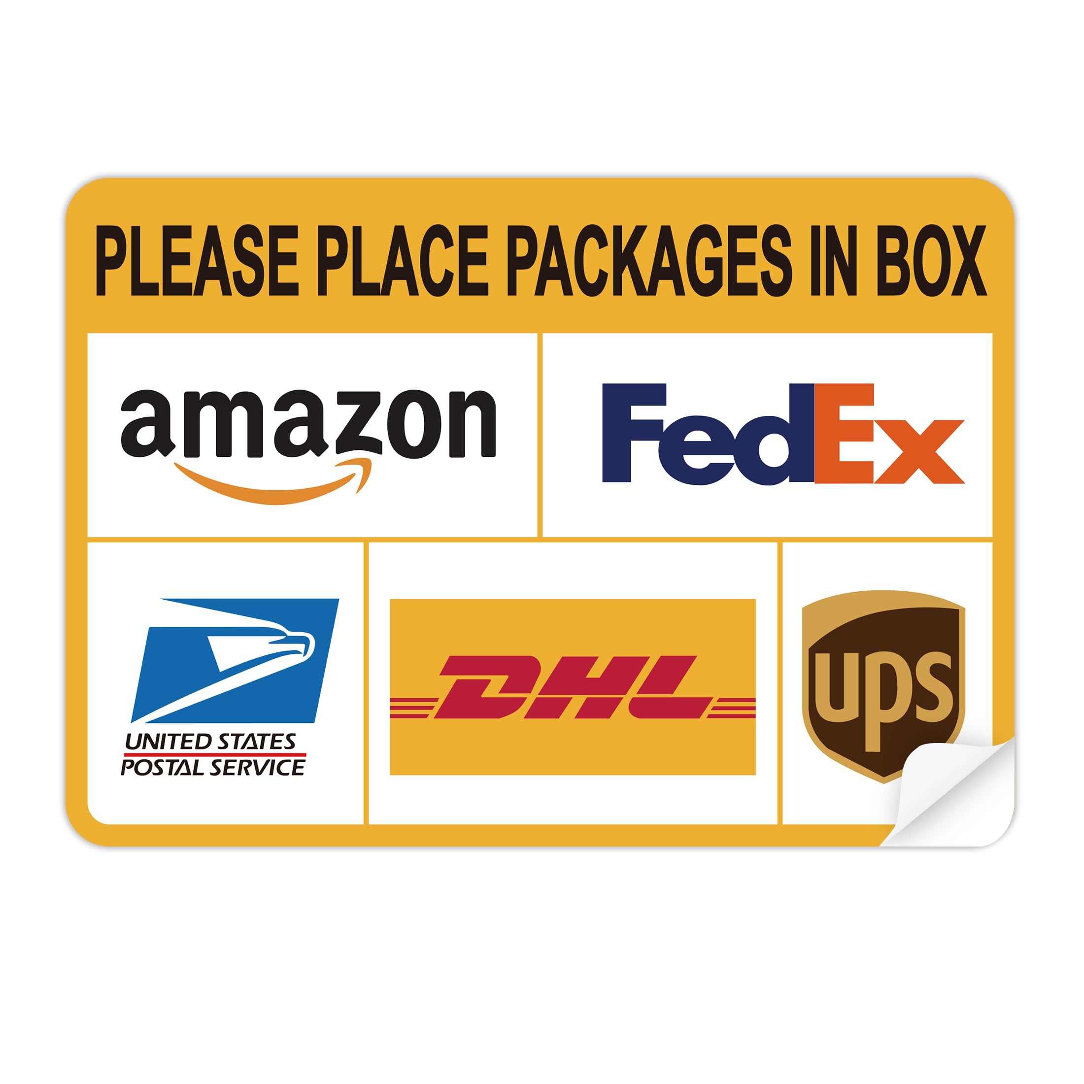 Please Leave Packages And Deliveries Here Sign,Self-Adhesive Weatherproof Delivery Signs For Packages, Please Place Packages In