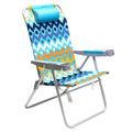 SUNNYFEEL Extra Wide 28 Folding Beach Chair 5 Position Lay Flat, Portable 17 Tall Camping Chair with Cup Holder for Outdoor/Lawn