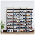 SMILHELTD Metal Shoe Rack Large Capacity 4 Rows 8 Tier 56-64 Pairs Shoes Boots Storage Organizer