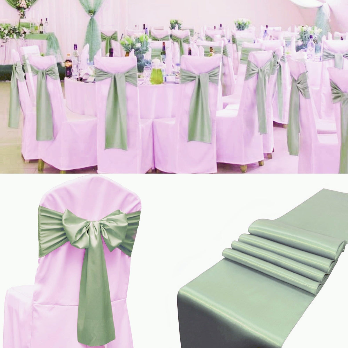 100 Pcs Satin Chair Sashes Decorative Bow Chair Sashes Ties Chair Ribbon Bows Chair Cover Band For Wedding Party Ceremony Recept