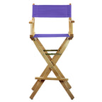 Casual Home 230-00/021-41 Director'S Chair Canvas 30" - Bar Height Natural Frame/Purple