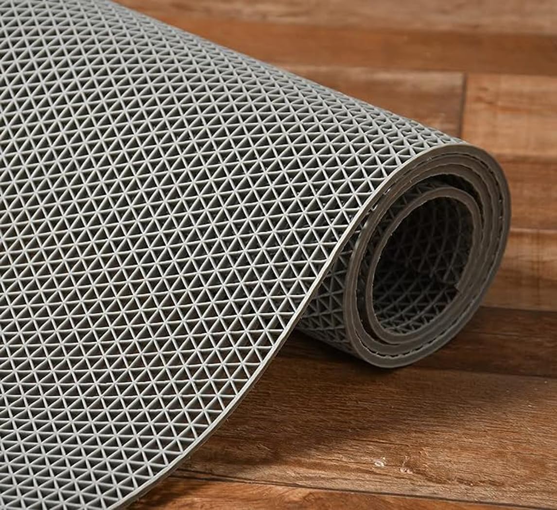 Purav Light Waterproof Rubber Mat with Holes for Bathroom Floor Anti Skid Anti Slip Multipurpose Home Entrance Rainmat, 2x1.4 fe