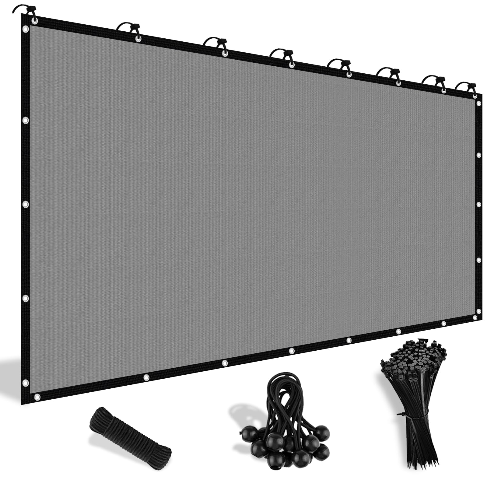 Shade&Beyond Customized Size 90% Sun Shade Cloth With Grommets, 10' X 10' Pergola Shade Cover Canopy, Mesh Tarp Sun Screens For