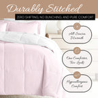 Linen Market Reversible Queen Comforter Set (3 Piece) - Bring Luxury Home With Our Soft And Lightweight Down Alternative Comfort