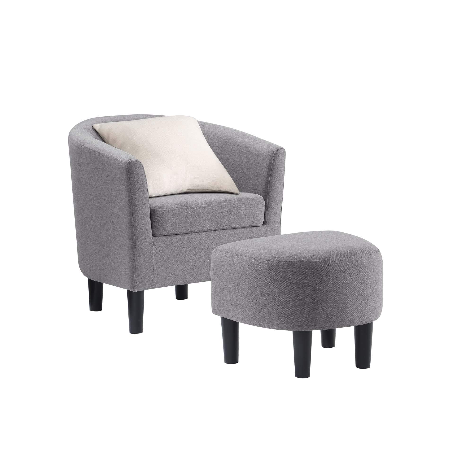 Convenience Concepts Take a Seat Churchill Accent Chair with Ottoman