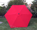 Bellrino Decor Replacement Red ' Strong & Thick ' Umbrella Canopy For 9Ft 6 Ribs Bright Red (Canopy Only)