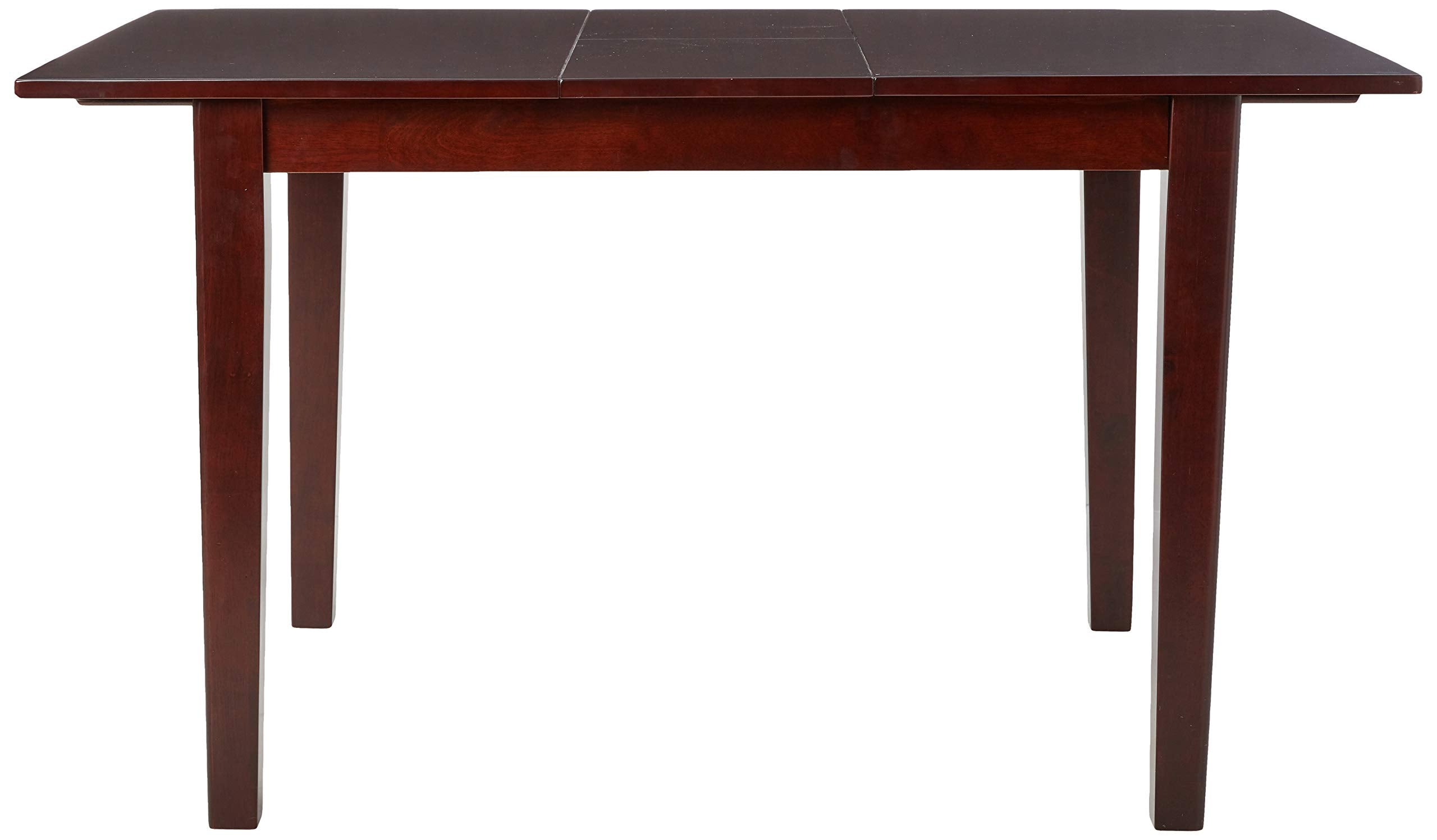 East West Furniture MLT-MAH-T Milan Dining Room Table - a Rectangle kitchen Table Top with Butterfly Leaf, 36x54 Inch, Mahogany