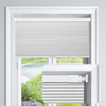LazBlinds Cordless Cellular Shades, No Tools No Drill Blackout Honeycomb Shades Pleated Blinds for Windows, 27 W x 48 H, Sil