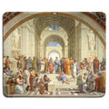 Dealzepic - Art Mousepad - Natural Rubber Mouse Pad With Famous Fine Art Painting Of School Of Athens By Raphael - Stitched Edge