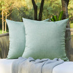 Otostar Pack Of 2 Decorative Outdoor Waterproof Throw Pillow Covers 18X18 Inch Garden Square Pillow Cases Outdoor Pillow Covers