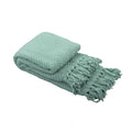 Home Soft Things Throw Blanket Knitted Tweed Throw 60' X 80', Silver Blue, Super Soft Cozy Warm Comfortable Breathable Throw F