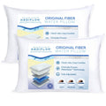 Mediflow Fiber Water Pillow - Adjustable Pillow For Neck Pain Relief, Pillow For Side, Back, And Stomach Sleepers, The Original