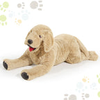 Geosar Giant Dog Stuffed Animals Fluffy Labrador Large Stuffed Dog Hugging Toy Big Cuddly Plush Body Pillow Gifts For Adult Kids
