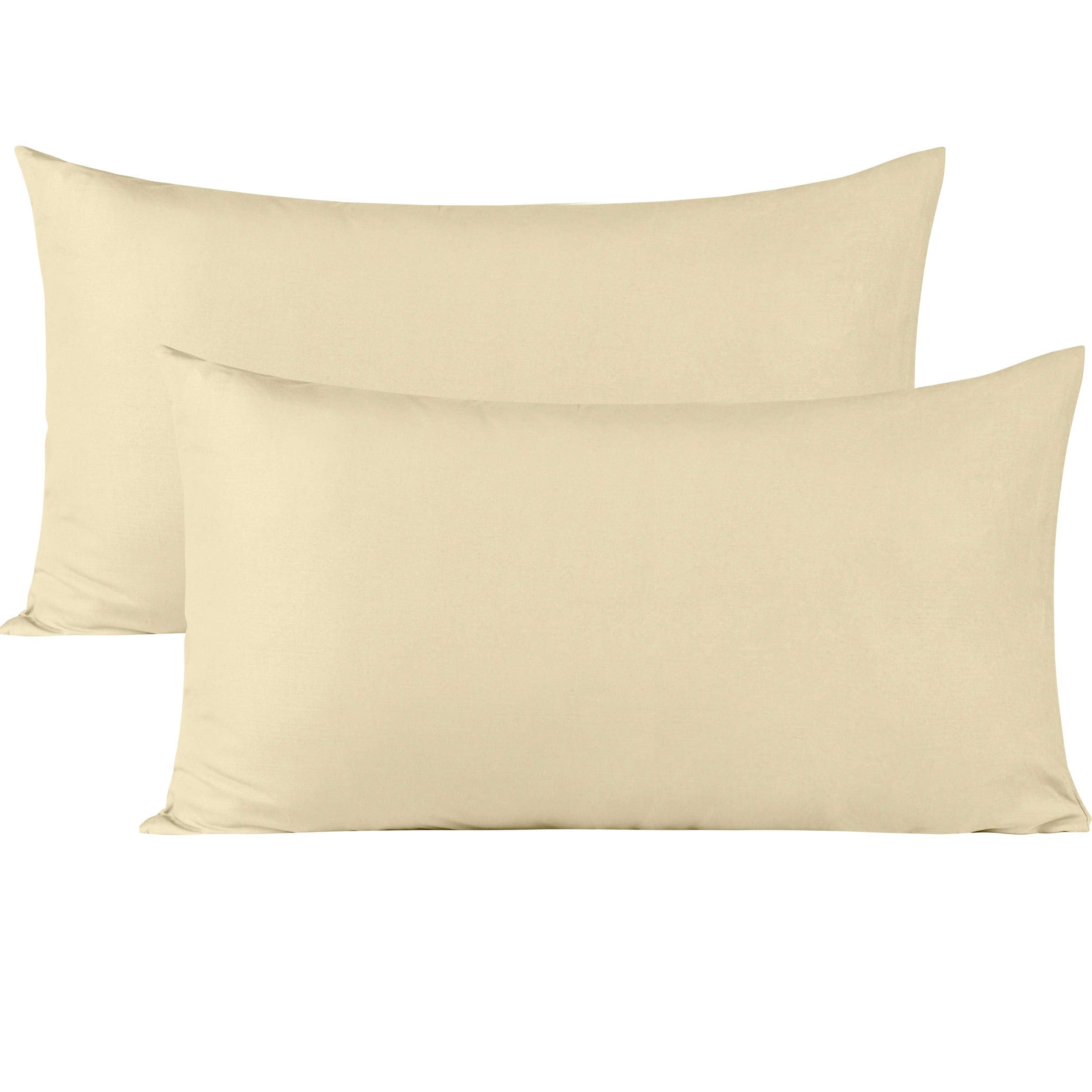 Bedsum Microfiber King Pillowcases Set Of 2, Soft Wrinkle Resistant And Easy Care Pillow Cases With Envelope Closure For Kids, 2