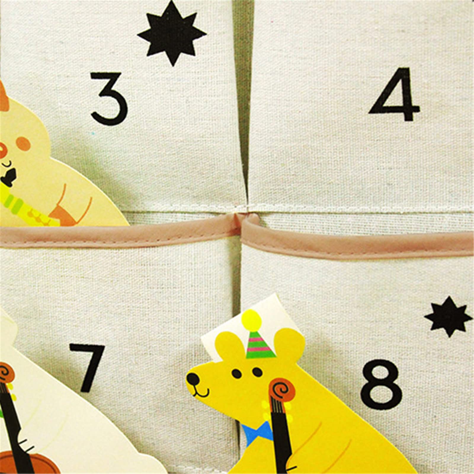 Christmas 24 Day Advent Calendar With Pockets Wall Hanging Bag For Holiday Decoration