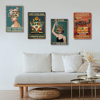 Fmcmly Every Little Thing Is Gonna Be Alright Vintage Tin Signs Hippie Boho Wall Art Encouragement Gifts For Women Home Kitchen