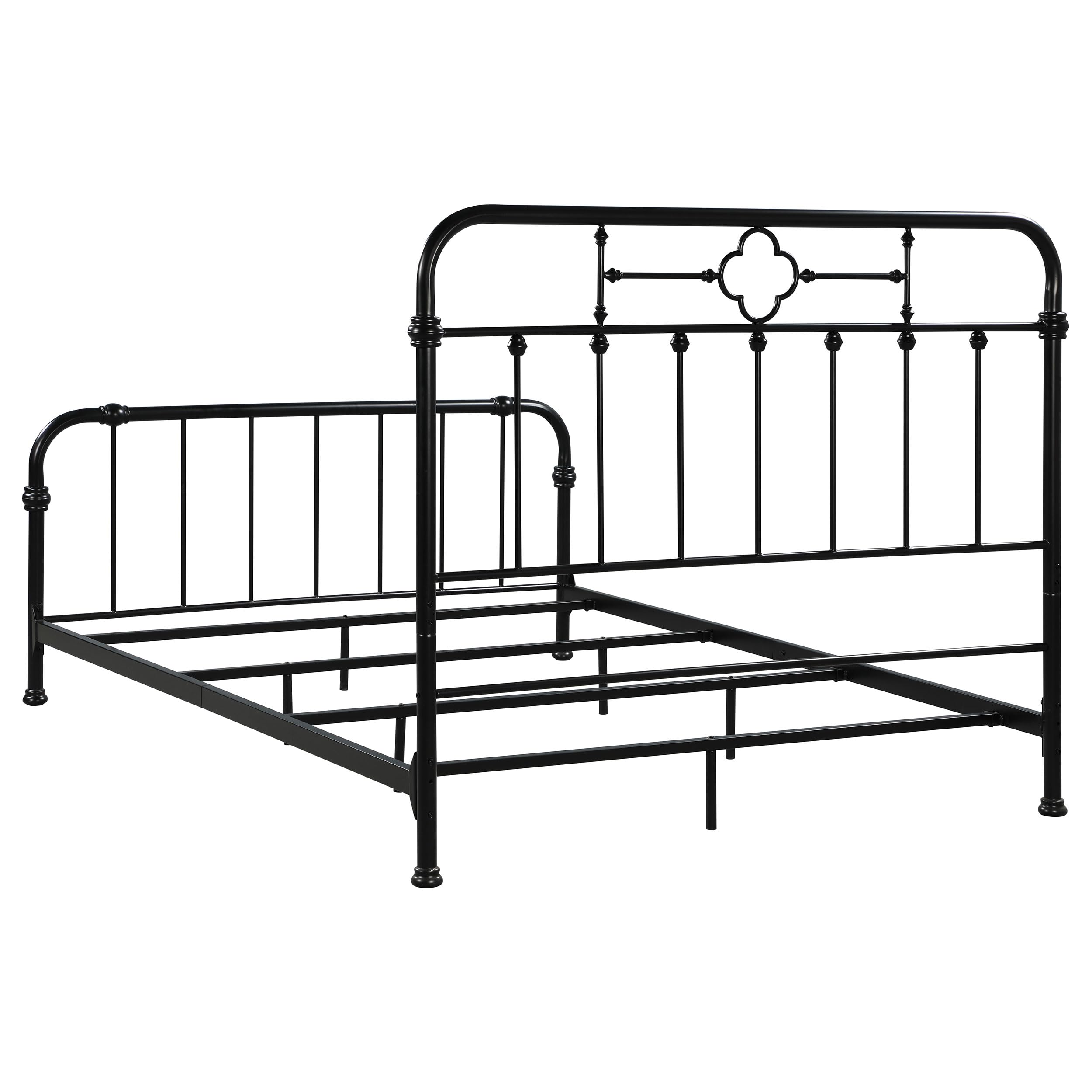 Coaster Home Furnishings Packlan Transitional Metal Eastern King Size Open Frame Bed Frame 52-inch Headboard Matte Black 305946KE
