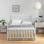 Bed Skirt, Bed Skirt Queen Size, Pleated Waffle Weave Bed Skirt With Split Corners, Queen Bed Skirt 14 Inch Drop (Light Camel, Q