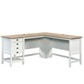 Sauder Cottage Road L Shaped Desk Computer Desk with Drawers, Home Office Desk with Optional File Cabinet Storage, Cable Managem
