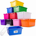 Ferrochef 10 Pcs Classroom Storage Cubby Bins with Latching Lid,Candy