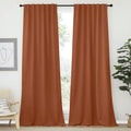 NICETOWN Halloween Blackout Curtains Shades Window Drapes, Burnt Orange Color, W52 x L95, Double Panels, Blackout Draperies Wind
