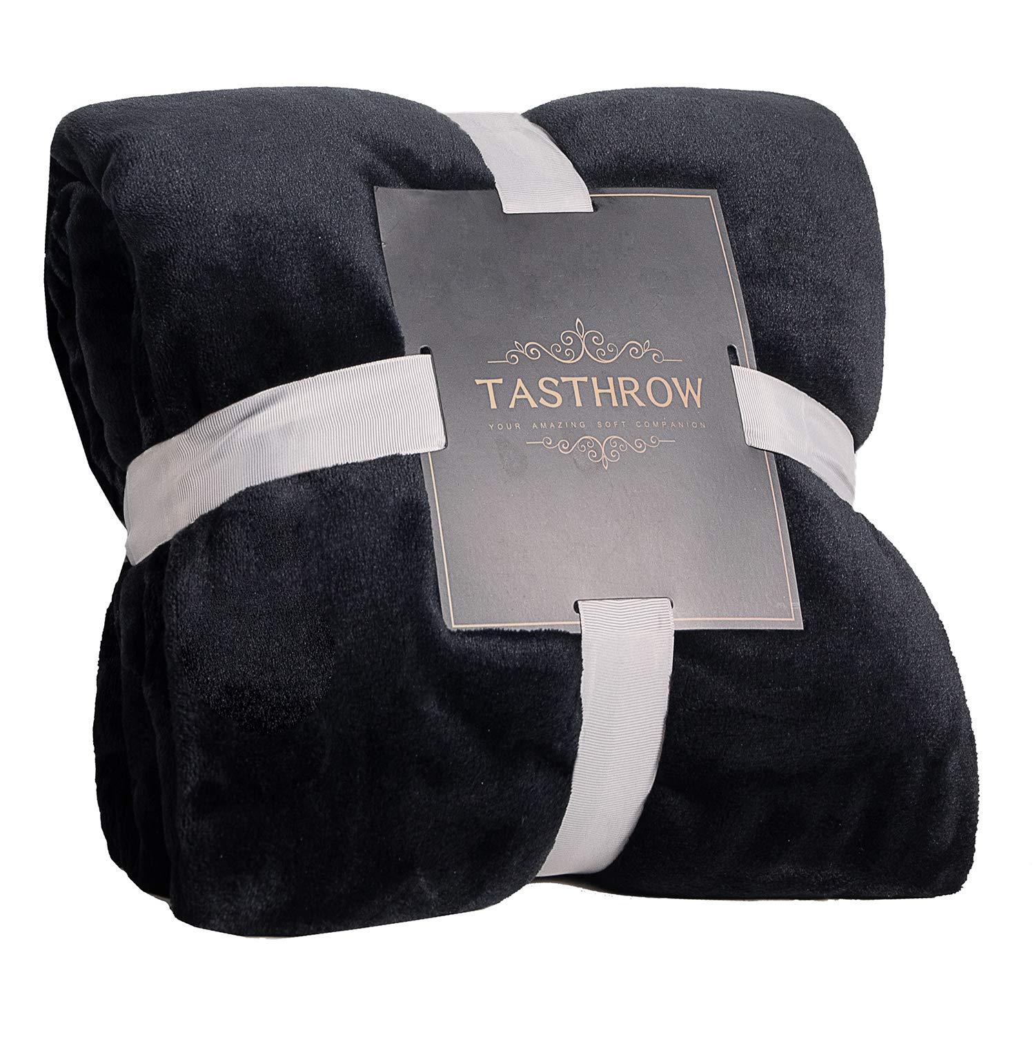 Tasthrow Large Flannel Fleece Throw Blanket, 50A70 Inch - Cozy Lightweight Thick Blanket - All Seasons Suitable For Women, Men A