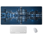 Ssoiu Extended Gaming Mouse Pad (35.5X15.7 In), Large Non-Slip Rubber Base Mousepad With Stitched Edges, Waterproof Keyboard Mou