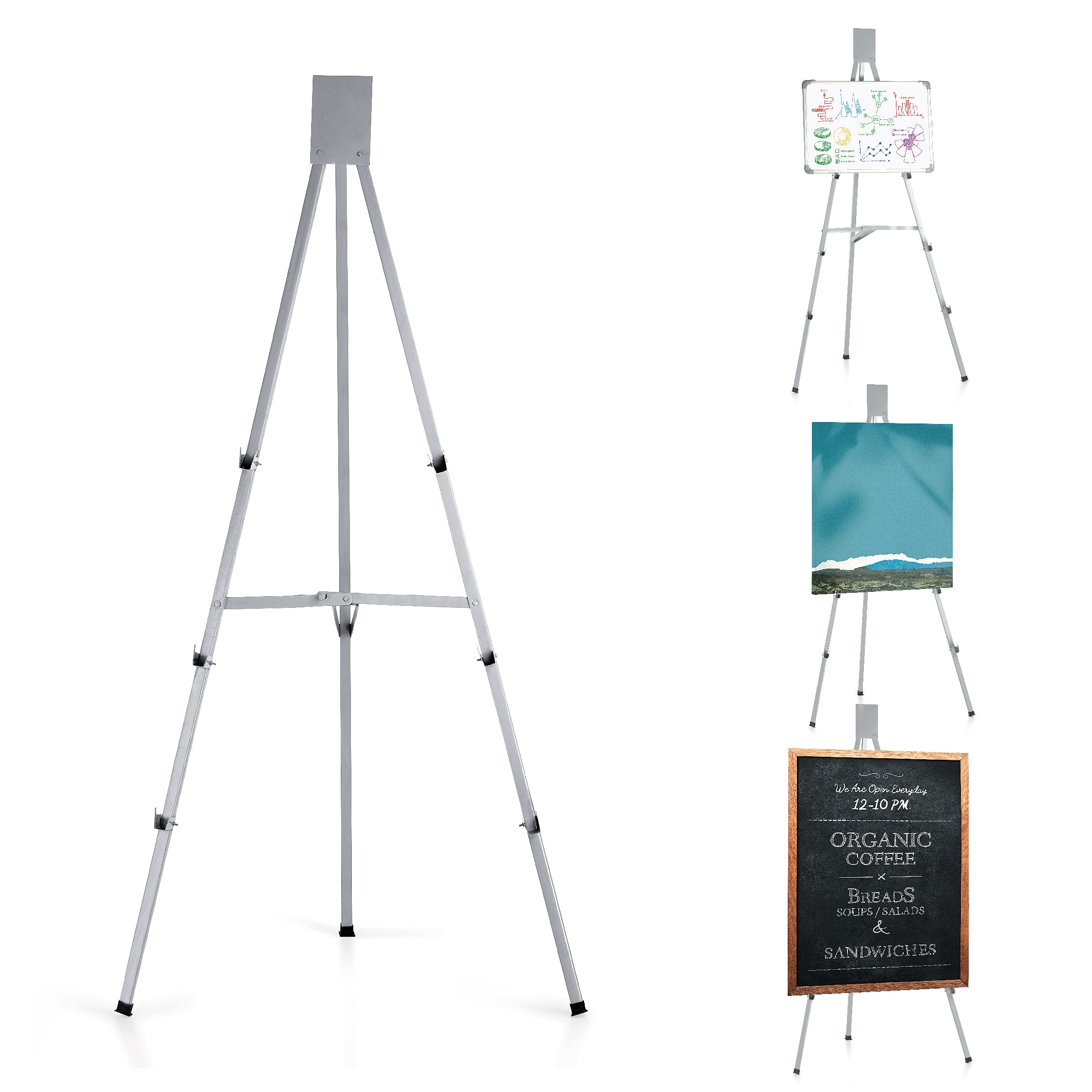 Eduway Delux Foldable Easel Stand For White Board/Pin- Up/Bulletin/Canvas/Advertising/Presentation Display In Office, Home, Clas