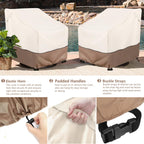 Okcool Outdoor Swivel Chair Cover 2 Pack,Outdoor Furniture Patio Chair Covers Waterproof Clearance,(33'' W X 35'' D X 38.5'' H)