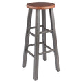 Winsome Wood Ivy Bar Stool, Rustic Gray and Teak, 29
