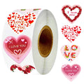 Valentines Day Stickers,500 Pcs Love Heart Stickers For Valentines Day Valentines Day Gift Stickers Self Adhesive Valentines Rol