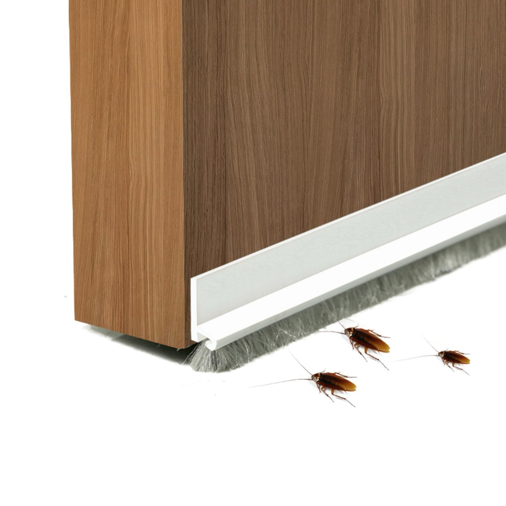 Door Sweep for Bottom of Door, 39.2'' L Integrated Design with Brush, Self Adhesive Under Door Draft Stopper for Bottom of Door,