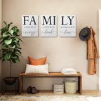 Gubiyu Home Family Wall Decor, Set Of 3 Inspirational Canvas Prints Black And White Framed Canvas Art Paintings Wood Wall Decora