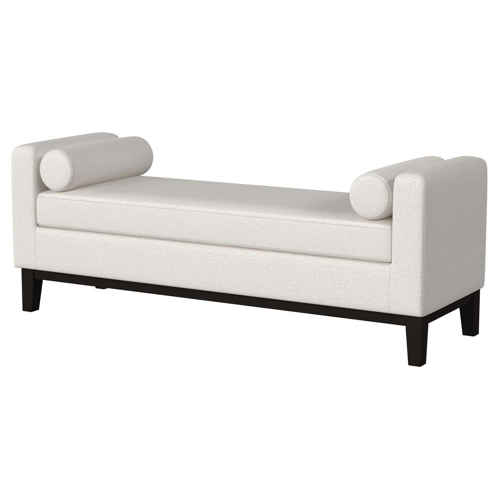 Coaster Home Furnishings Rosie Upholstered Accent Bench with Armrests Vanilla