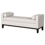 Coaster Home Furnishings Rosie Upholstered Accent Bench with Armrests Vanilla