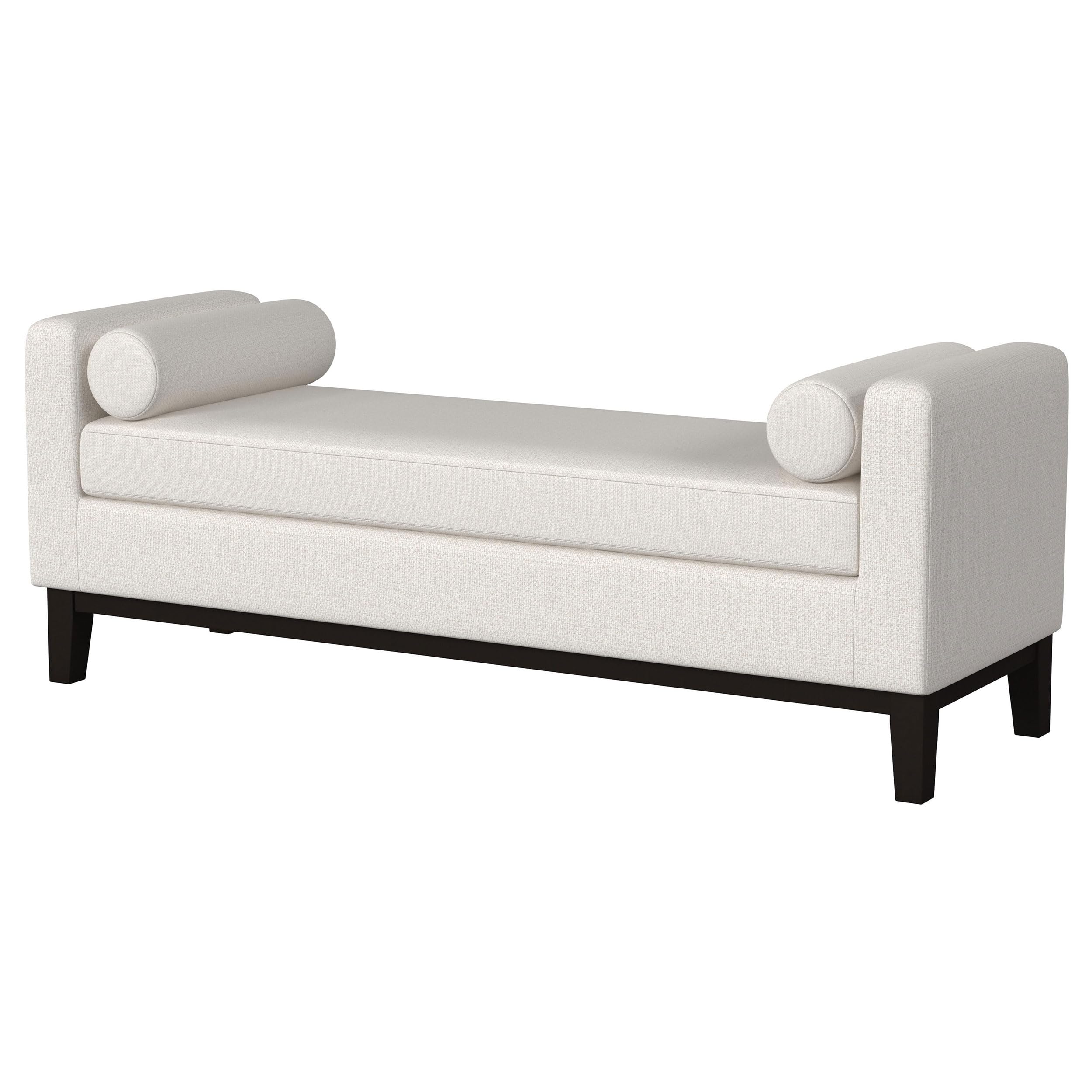 Coaster Home Furnishings Rosie Upholstered Accent Bench with Armrests Vanilla