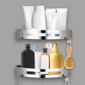 AWRAAQ 2 Pcs Bathroom Corner Shelves, SUS304 Stainless Steel Corner Shower Caddy with 2 Hooks Wall Mounted for Bathroom Toilet K