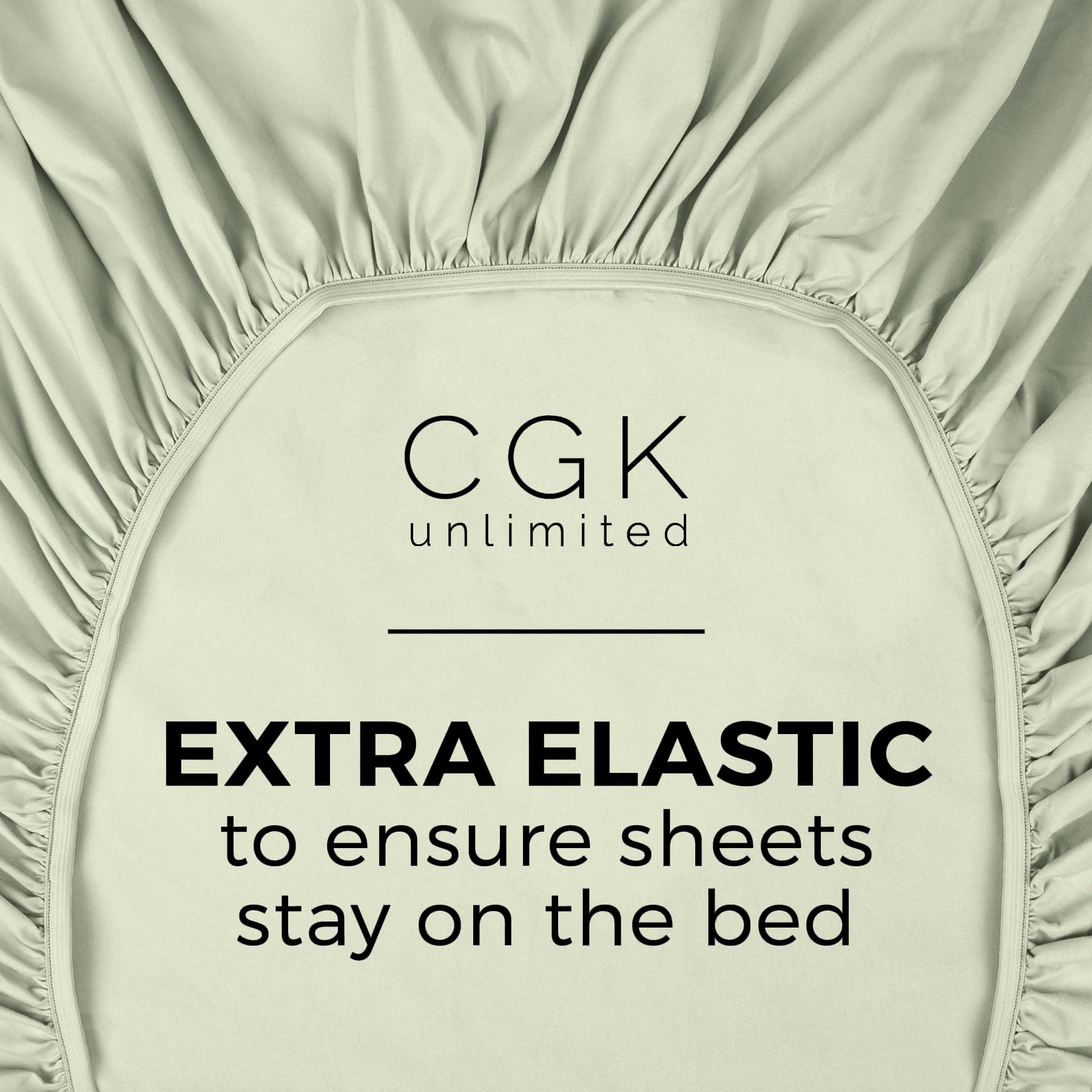 Twin Xl Size Fitted Bed Sheet - Hotel Luxury Single Fitted Sheet Only - Fits Mattress Up To 16 - Extra Soft, Wrinkle Free, Breathable - Bottom Fitted Sheet - Light Sage Green Single Fitted Sheet Only