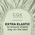 Full Size Fitted Bed Sheet - Hotel Luxury Single Fitted Sheet Only - Fits Mattress Up To 16 - Extra Soft, Wrinkle Free, And Breathable - Bottom Fitted Sheet - Light Sage Green Single Fitted Sheet Only