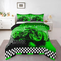 Feelyou Kids Dirt Bike Comforter Twin Size, Racing Motocross Comforter Set Boys Girls For Motorcycle Bedding Set Motorbike Teens