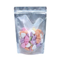 AwePackage 100 Pack of 6x8.75 Airtight Zipper Stand Up Pouch Bag - Clear Front Aluminum Foil Back Heat Sealable Zip Lock