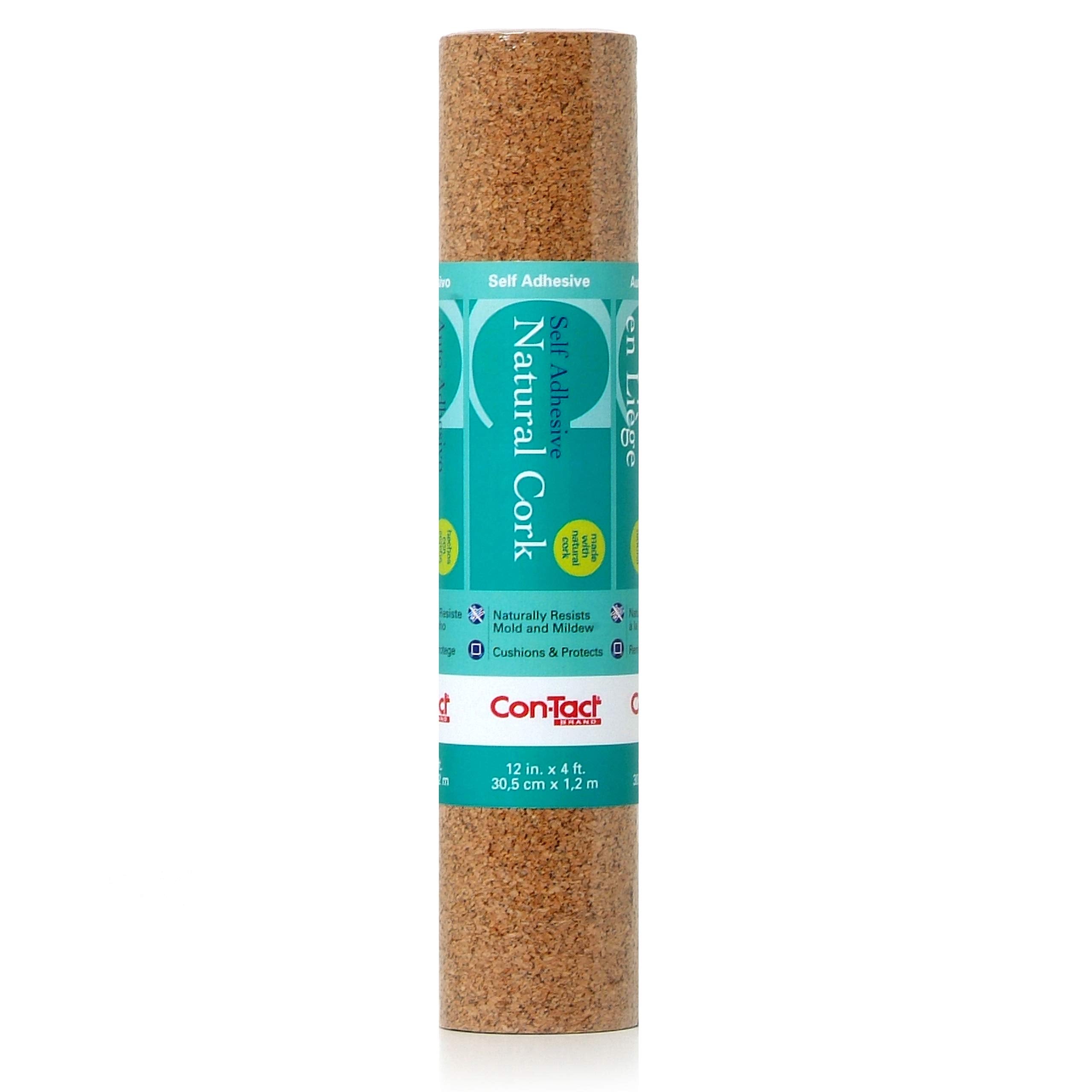 Con-Tact Brand Cork Roll, Self-Adhesive, 12' X 4'