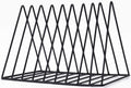 Sooyee 9 Slot Black Magazine Holder,Desktop File Sorter Organizer Triangle Bookshelf Decor Home Office