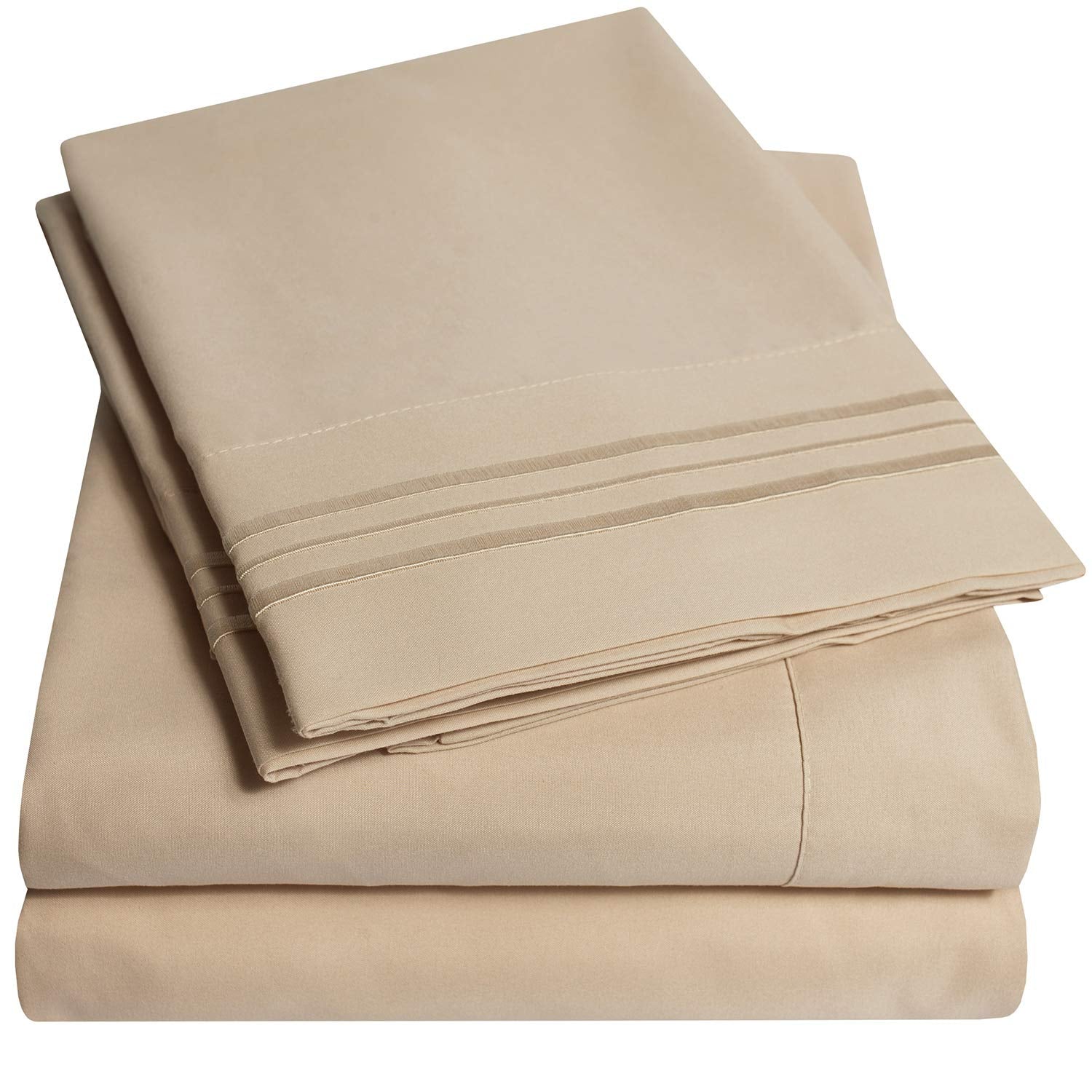 1500 Supreme Collection Extra Soft Rv Short Queen Sheets Set, Taupe - Luxury Bed Sheets Set With Deep Pocket Wrinkle Free Hypoal