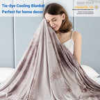 Topcee Cooling Blanket For Hot Sleepers Decorative Tie Dye,Absorbs Heat To Keep Body Cool For Night Sweats,100% Oeko-Tex Certifi