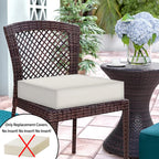 Magpie Fabrics Patio Cushion Covers Set Of 2(Replacement Cover Only, No Insert!), Waterproof Indoor Ourdoor Deep Seat Chair Cush