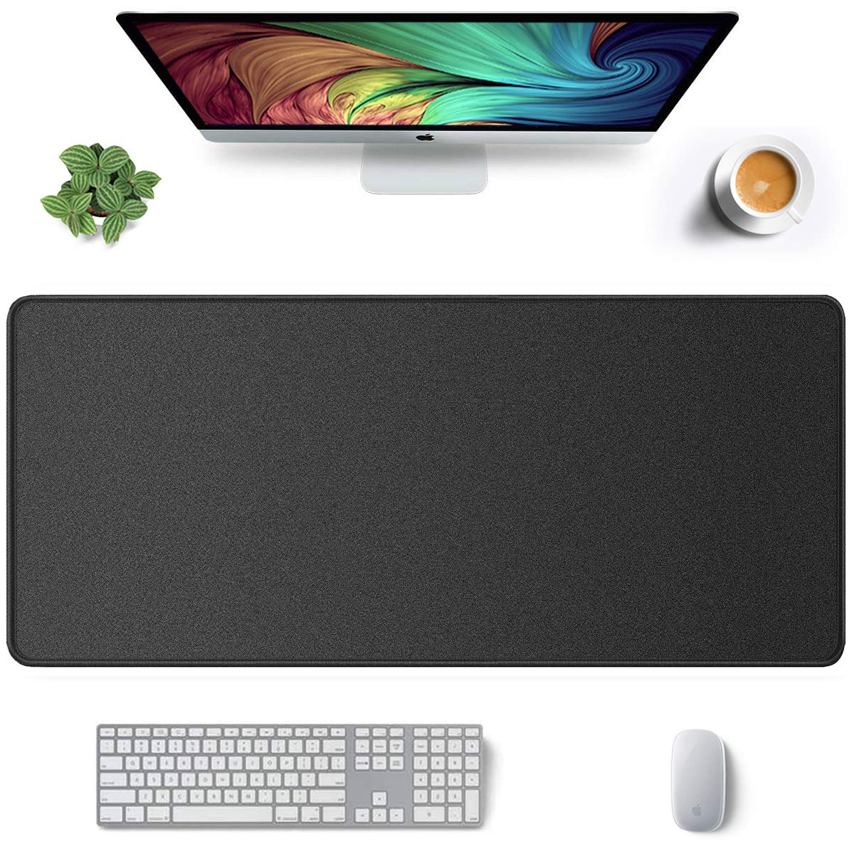 Auhoahsil Extended Mouse Pad, Large Xxl Gaming Mouse Pad Desk Pad 35' X 15', Waterproof Desk Mat With Stitched Edges, Non-Slip