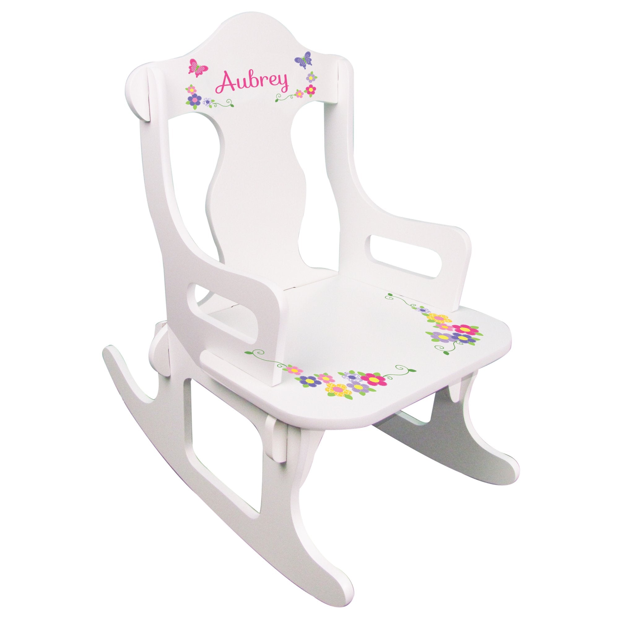 My Bambino Personalized Childs Puzzle Rocking Chair (Butterfly)
