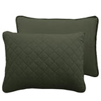 Easy-Going California King Size Reversible Quilt Set With 1 Quilt And 2 Pillow Shams, Soft Bed Quilt Cover, Water Resistant Lightweight Microfiber Bedspread, Stain Resistant, Army Green/Beige